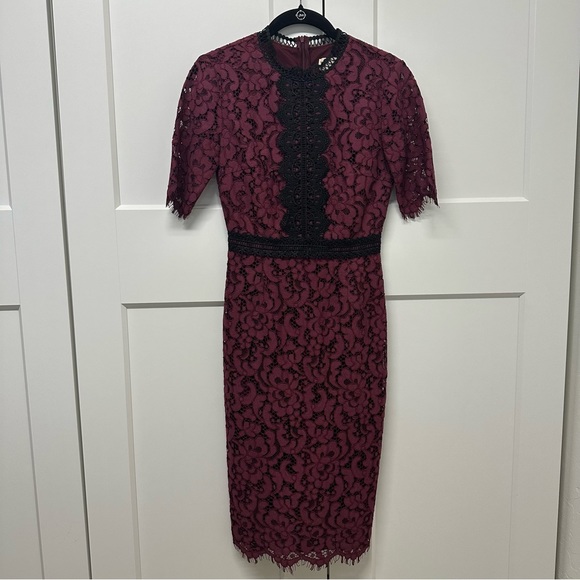 Rachel Parcell Burgandy lace dress - Picture 3 of 6
